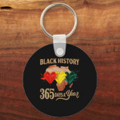 Black History Month 365 dagen kaart Afro Afro-Amer Sleutelhanger (Voorkant)