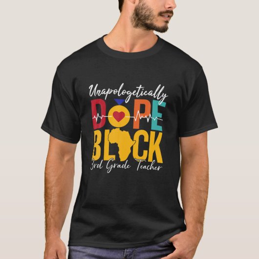 Black History Month 3Rd-Grade Teacher BLM Gift T-shirt (Voorkant)