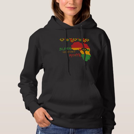 Black History Month Africa American Hoodie (Voorkant)