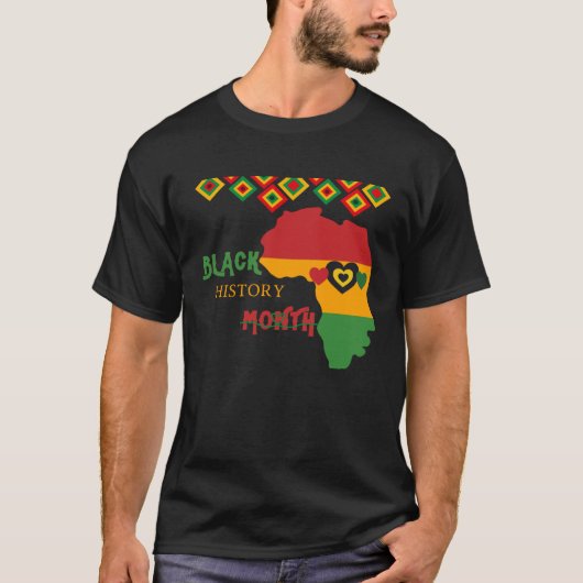 Black History Month Africa American T-shirt (Voorkant)