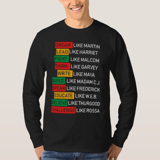 Black History Month African American Country Celeb T-shirt (Voorkant)