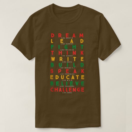 Black History Month African American Country Celeb T-shirt (Design voorkant)