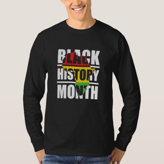 Black History Month African Continent T-shirt (Voorkant)