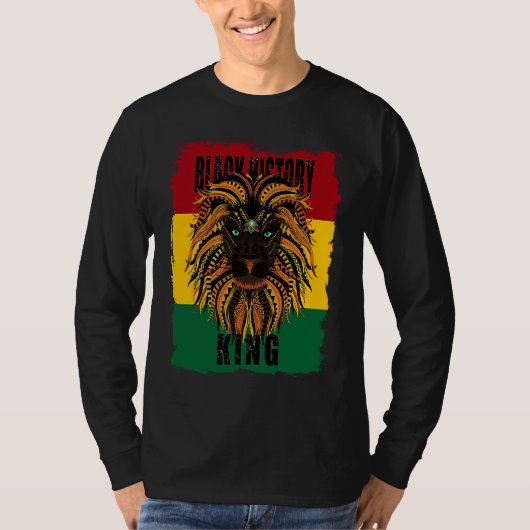 Black History Month African Lion Black History Roo T-shirt (Voorkant)