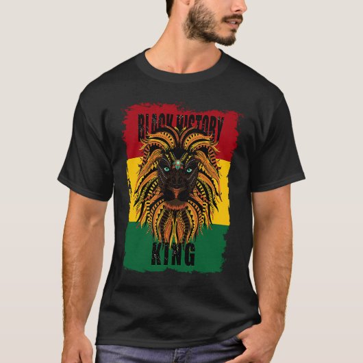 Black History Month African Lion Black History Roo T-shirt (Voorkant)