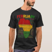 Black History Month African Map Kente Cloth Mens W T-shirt (Voorkant)