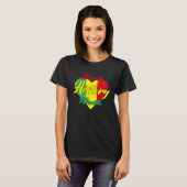 Black History Month African Proud Afro Valentines  T-shirt (Voorkant volledig)