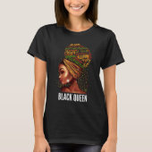 Black History Month  African Queen Woman Afro T-shirt (Voorkant)