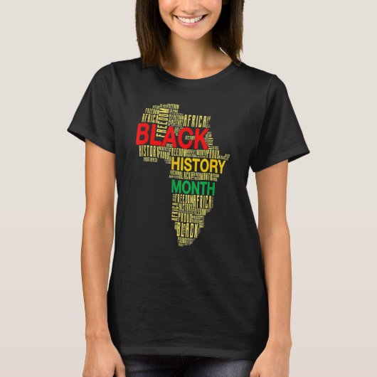 Black History Month Afro African Pride Boys Girls  T-shirt (Voorkant)