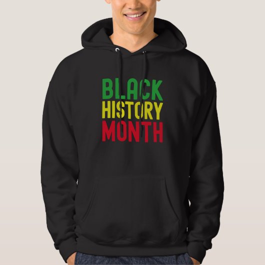 Black History Month Afro African Pride Celebration Hoodie (Voorkant)