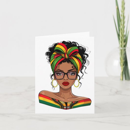 Black History Month Afro-Amerikaanse Juneteenth Wo Kaart (Voorkant)