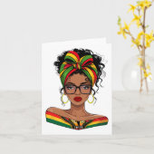 Black History Month Afro-Amerikaanse Juneteenth Wo Kaart (Gele Bloem)