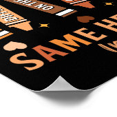 Black History Month Afro-Amerikaanse Zelfde Hart I Poster (Hoek)