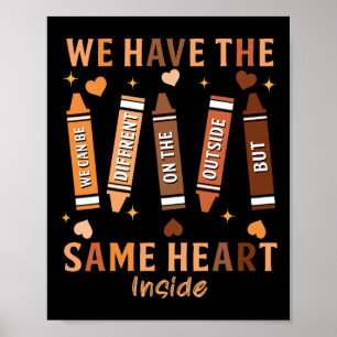 Black History Month Afro-Amerikaanse Zelfde Hart I Poster