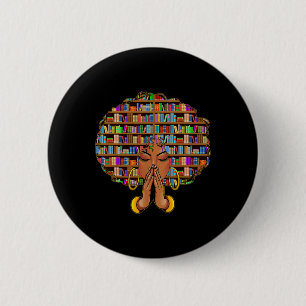 Black History Month Afro Vrouwen Meisjes Boek Lief Ronde Button 5,7 Cm