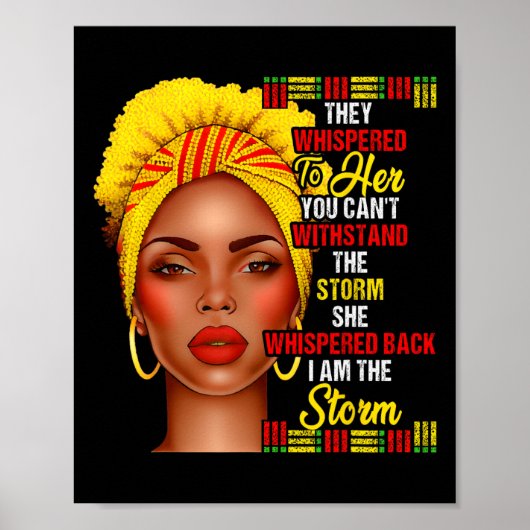 Black History Month Afro Zwarte Vrouwen Meisjes Ik Poster (Voorkant)