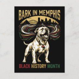 Black History Month American Bulldog Cultural Art Briefkaart