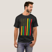Black History Month American Flag T-shirt (Voorkant volledig)