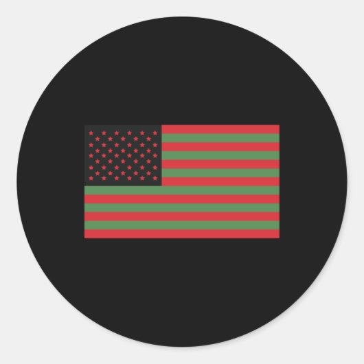 Black History Month Amerikaanse vlag alternatief 3 Ronde Sticker (Voorkant)