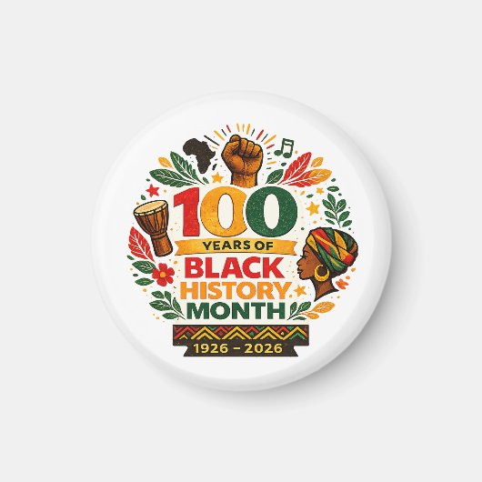 Black History Month Anniversary Magneet (Voorkant)