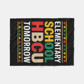 Black History Month basisschool HBCU Morgen Fleece Deken (Voorkant (Horizontaal))