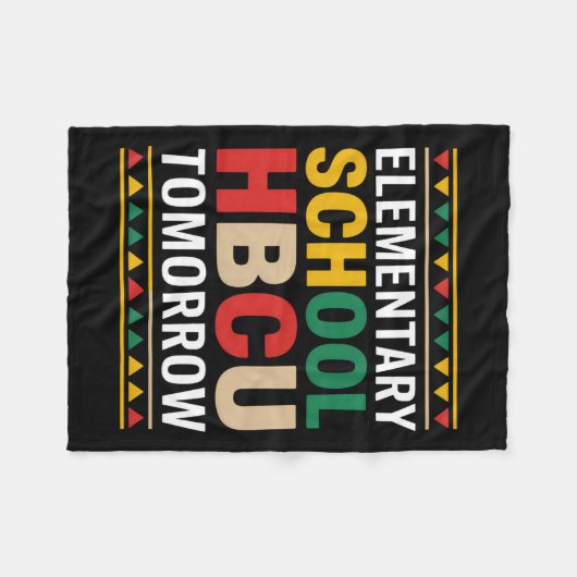Black History Month basisschool HBCU Morgen Fleece Deken (Voorkant (Horizontaal))