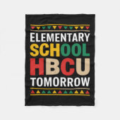 Black History Month basisschool HBCU Morgen Fleece Deken (Voorkant)