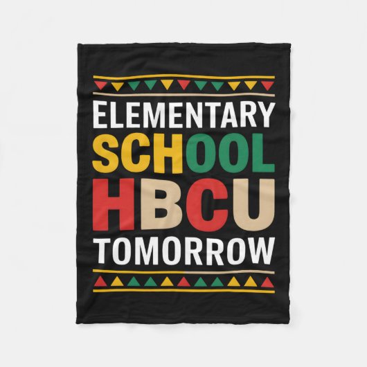 Black History Month basisschool HBCU Morgen Fleece Deken (Voorkant)