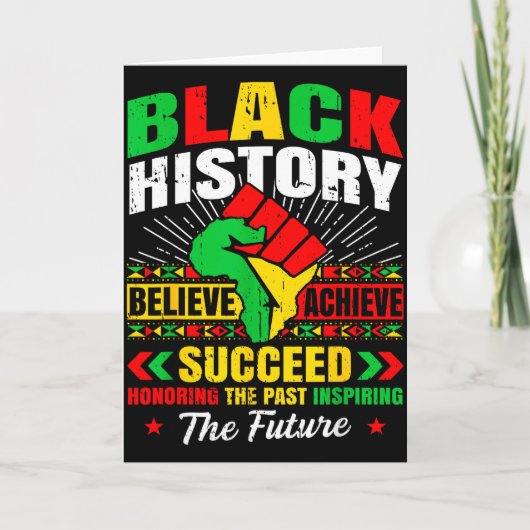 Black History Month Believe Achieve Succeed Melani Kaart (Voorkant)