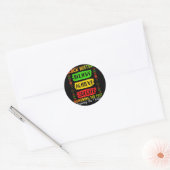 Black History Month Believe Achieve Succeed Melani Ronde Sticker (Envelop)