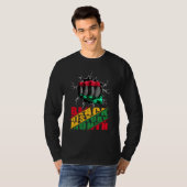 Black History Month BHM Afro Pride Hand Fist Black T-shirt (Voorkant volledig)