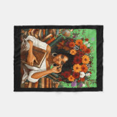 Black History Month Black Afro Girl Women Book Lov Fleece Deken (Voorkant (Horizontaal))