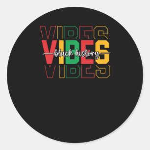 Black History Month - Black History Vibes Juneteen Ronde Sticker