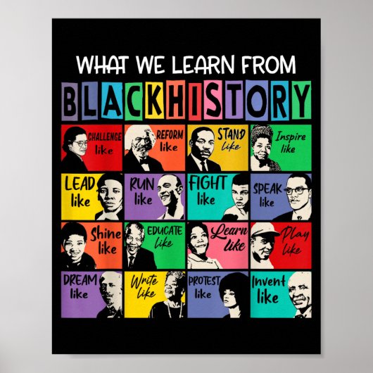 Black History Month Black Leaders African American Poster (Voorkant)