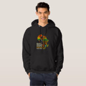 Black History Month Black Man jazzmuzikant Junete Hoodie (Voorkant volledig)