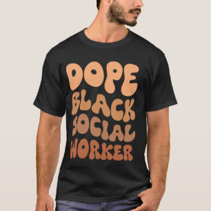 Black History Month Black Social Worker Maatschapp T-shirt
