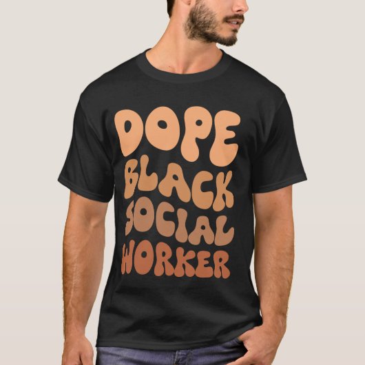Black History Month Black Social Worker Maatschapp T-shirt (Voorkant)