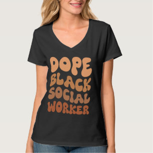 Black History Month Black Social Worker Maatschapp T-shirt