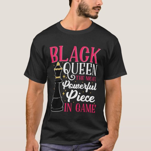 Black History Month Black Women Queen Chess T-shirt (Voorkant)