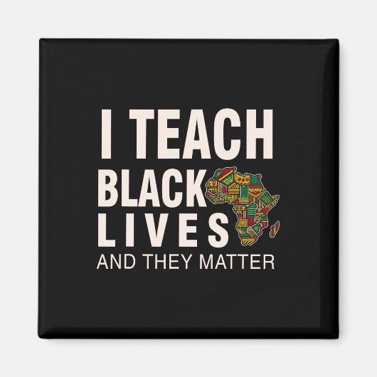 Black History Month Blm Ik Leer Over Zwarte Levens Magneet (Voorkant)