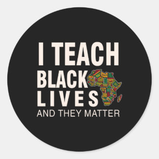 Black History Month Blm Ik Leer Over Zwarte Levens Ronde Sticker
