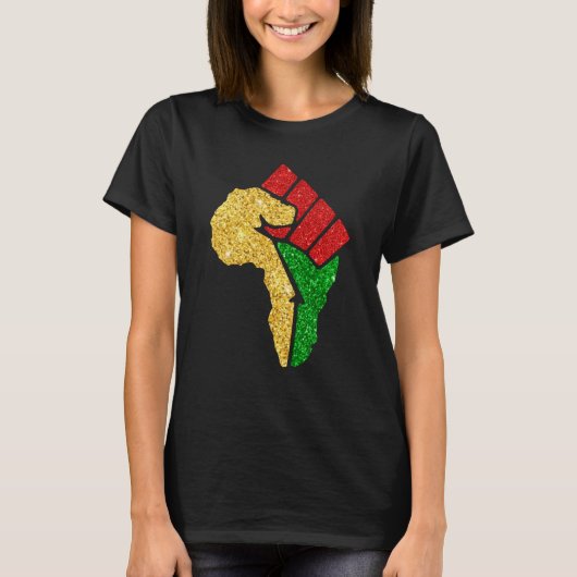 Black History Month BLM Melanin African American T-shirt (Voorkant)