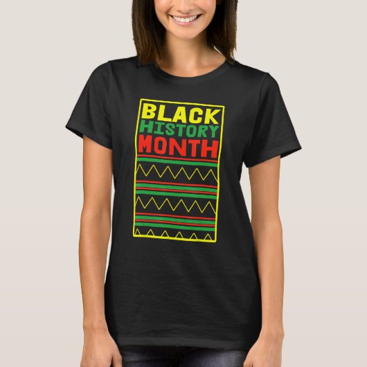Black History Month BLM Melanin Pride Pan African  T-shirt (Voorkant)