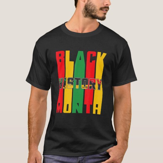 Black History Month BLM Melanin Pride Pan African  T-shirt (Voorkant)