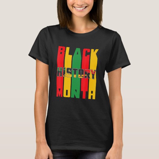 Black History Month BLM Melanin Pride Pan African  T-shirt (Voorkant)