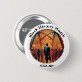 Black History Month Bridge Crossing Pinback Button (Voorkant /achterkant)