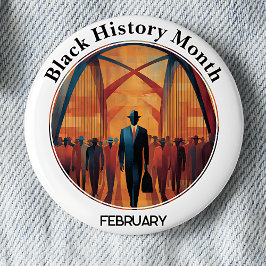 Black History Month Brugkruising Speld Ronde Button 5,7 Cm