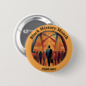 Black History Month Brugkruising Speld Ronde Button 5,7 Cm (Voorkant /achterkant)