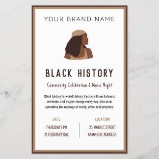 Black History Month Celebration Event Business Flyer