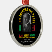 BLACK HISTORY MONTH CENTENNIAL 100 Years BHM Metalen Ornament (Rechts)